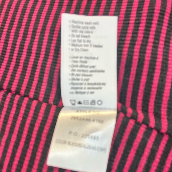 Paige Mia Red Black Striped Micro Ribbed Tank Top Sleeveless Mini Dress Size:(S) - Picture 8 of 8